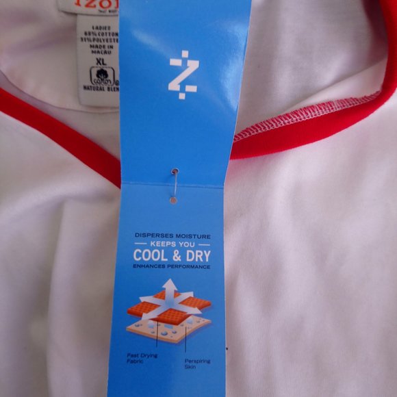 Nwt $48 IZOD White/Red Active-Wear Top Sweater XL - Picture 7 of 7